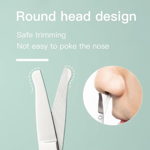4-Pack Nose Hair Scissors Premium, featuring Curved Safety Blades and Rounded Tips, are Ideal for Trimming Nose Hair, Eyebrows, and More