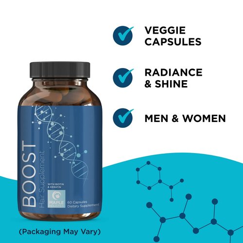 Biotin Volumizing Shampoo for Fine, Thinning Hair - Sulfate-Free with Tea Tree and Rosemary Oils, Plus Hair, Skin and Nail Vitamins