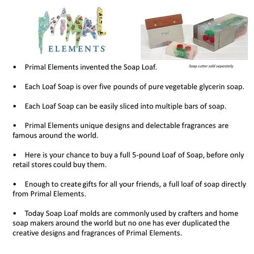 Primal Elements Flowers and Hearts Soap Loaf, 5 Pound