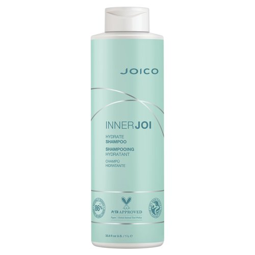 Joico InnerJoi Hydrate Shampoo | For Dry Hair & Scalp | Sulfate & Paraben Free | Naturally-Derived Vegan Formula | 33.8 oz