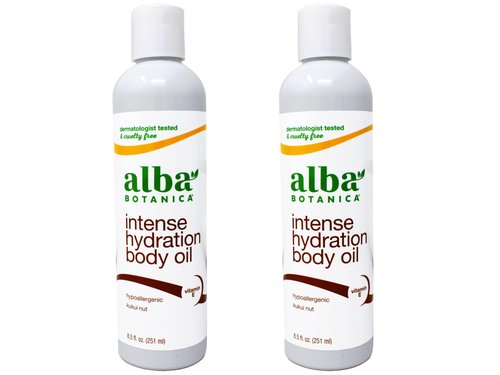 Alba Botanica Hawaiian Body Oil Kukui Nut 8.5 Ounces 2 Pack