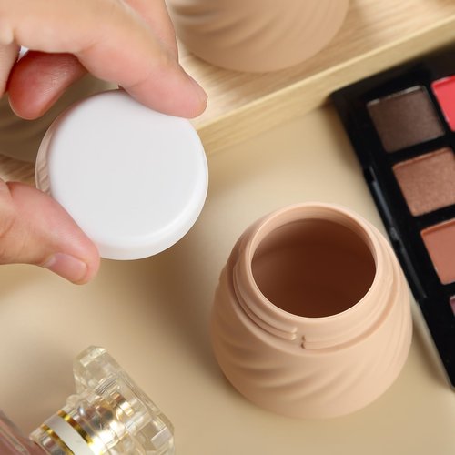 Gemice Travel Bottles for Toiletries Travel Containers for Toiletries TSA Approved Leak-proof Travel Accessories with Lid for Cosmetic Makeup Face Body Hand Cream (8 Pack)