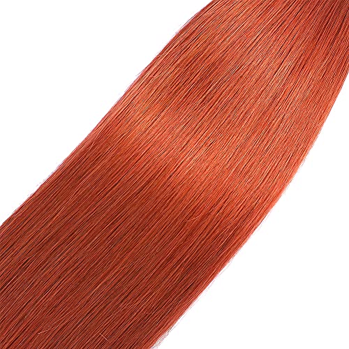 REMY Hair Brazilian Virgin 100% Human Hair Bundles Orange #350 color Hair Extension 20 Inch Straight Hair Extensions Weave Hair Human Bundles
