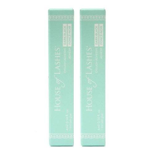 House of Lashes Glue - Dark Lash Adhesive 2pk- Dries Dark, Latex-Free, Cruelty-Free Product