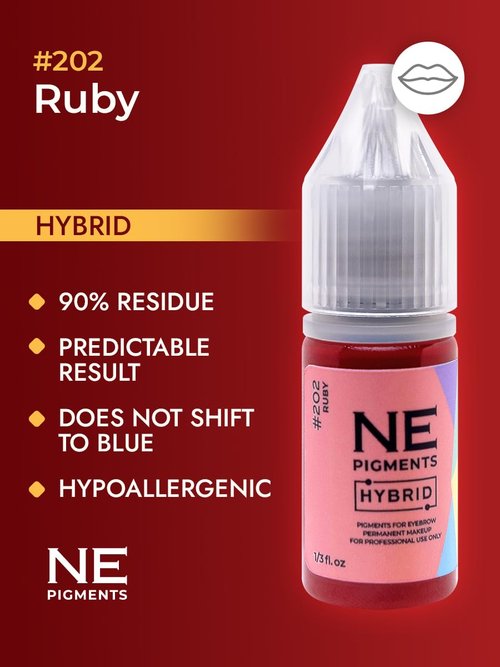 Ruby #202 - by Elena Nechaeva - Lip Pigment - Permanent Makeup - Professional Tattoo Ink