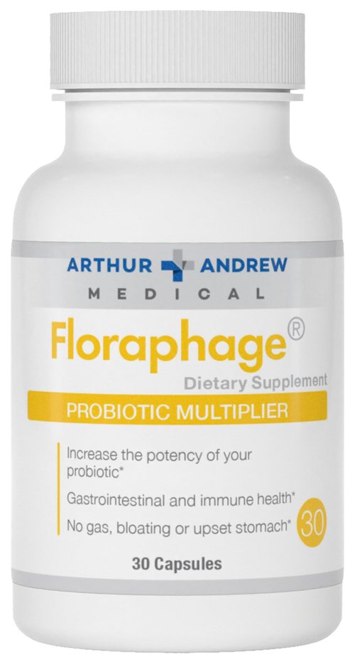 Arthur Andrew Medical, Floraphage, Prebiotic Formula and Probiotic Multiplier, 30 Capsules