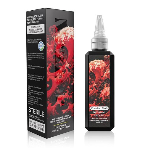 Nazzor Tattoo Ink Premium Black Tattoo Ink Perfect for Shading and Lining Smooth Consistent Pigment Tattoo Color for Beginners Premium Black
