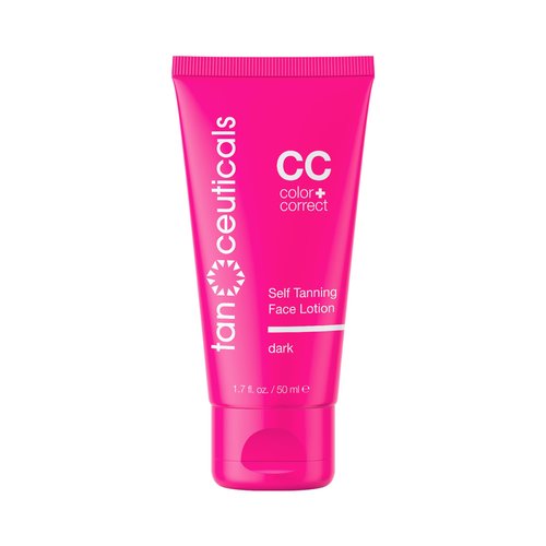 Tanceuticals Facial Self Tanner - Self Tanning Lotion for Face Gives Natural, Long Lasting Sunless Tan - Fresh Coconut Scent - Won’t Clog Pores or Cause Acne - Easy to Apply - 1.7 oz (Dark)