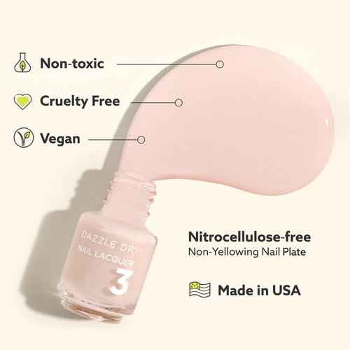 Dazzle Dry Mini Kit 4 Step System - School Spirit - A mauve with a blue shimmer. Full coverage shimmer. (5 Piece Kit / 5 Manicures)