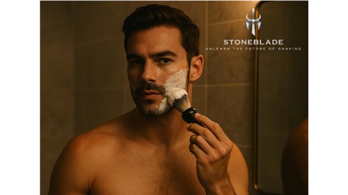StoneBlade Unscented Shaving Cream for Men – Luxury Lathering Shave Cream for Sensitive Skin, Hydrating Non-Irritating Formula, Use with Brush or Hands, Made in USA