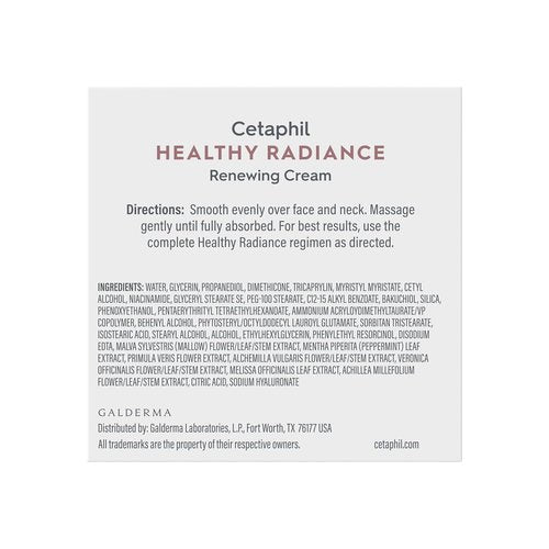 Cetaphil Healthy Radiance Gentle Exfoliating Cleanser, Reduces Look of Dark Spots and Hyperpigmentation 4.2 Oz + Cetaphil Healthy Radiance Renewing Face Cream, Reduces Look of Dark Spots 1.7 Oz