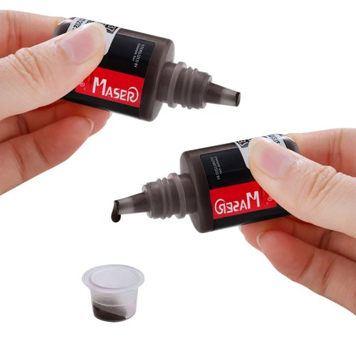 Tattoo Pigment Microblading Tattoos Inks Black Brown 10ml/0.35oz Permanent Makeup Ink Options Designed Specifically for Cosmetic Tattooing, Eyebrows, Lips, and Eyeliner