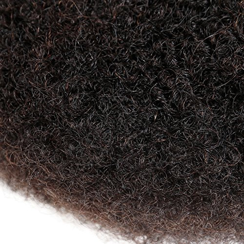 Style Icon 3 Bundles Afro Kinkys Bulk Human Hair (16"/16"/16", Natural Black) - Twist Braids - Curly Hair Extensions- Dreadlocks - Loc Braiding Hair