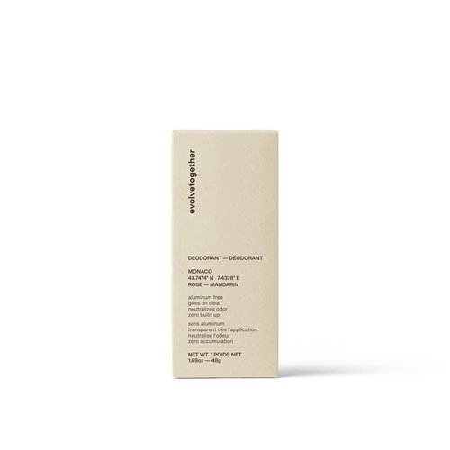 evolvetogether Aluminum Free Natural Deodorant for Women & Men | Mandarin, Oud & Patchouli | Neutralizes Odors, Soothes Skin | Vegan, Cruelty-Free, Baking Soda Free | Made in USA (Monaco, 1.69 Oz)
