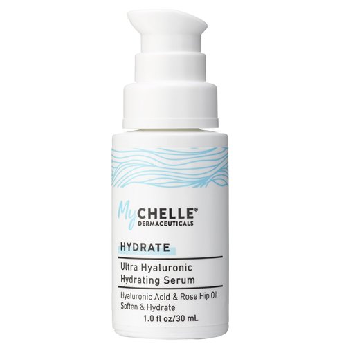 MyCHELLE Dermaceuticals Ultra Hyaluronic Hydrating Serum (1.0 Fl Oz) - Rich Hydration for Dry Skin with Vegan Hyaluronic Acid, Help Plump Skin and Help Reduce Appearance of Fine Lines and Wrinkles
