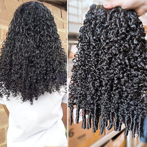 Burmese Curly Clip in Hair Extensions Human Hair 3C4A Lace Clip in Human Hair Extensions 2 Pack 240g 14pcs Spirally Curly Classic Clips Ins Real Human Hair Extension Full Head For Black Women 18 Inch