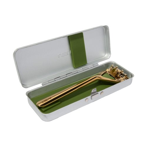 Leaf Shave | The Leaf Razor Case, Silver - Portable Aluminium and Silicone Travel Case