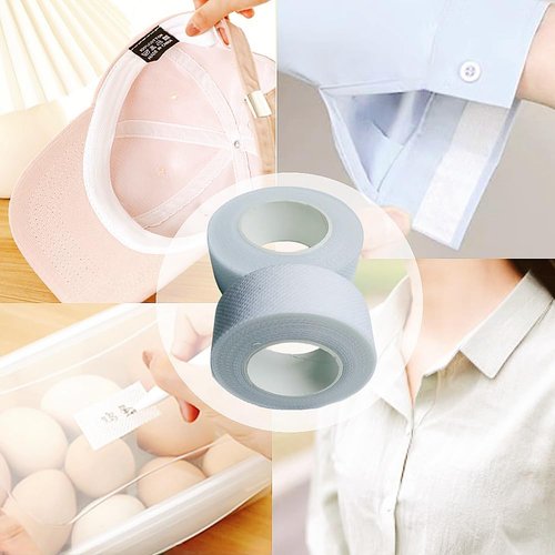 APZDFGIFCD 5 Rolls Collar Protector Sweat Pads, Self-adhesive Shirt Collar Protector Absorbent Sweat Shields Pad for Hat Shirt Neck Liner Armpit Tape Collar Protectors for Women Men