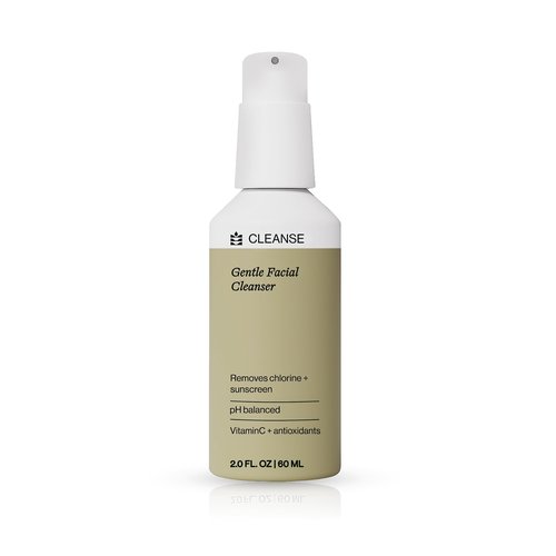 Dermasport Gentle Facial Cleanser for Athletes Hydrating Face Wash with Aloe and Hyaluronic Acid, Removes Chlorine Sweat & Sunscreen, Moisturizing Facewash for Men & Women, Fragrance/Paraben-Free