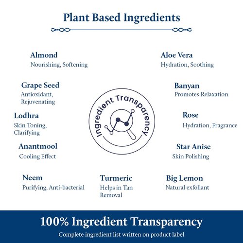 Blue Nectar Kumkumadi Gel Scrub | Non-Drying Face Scrub for Glowing Skin and Tan Removal | Plant Based Vitamin E | with Almond, Turmeric and Walnut, (10 Herbs, 1.76 fl oz)