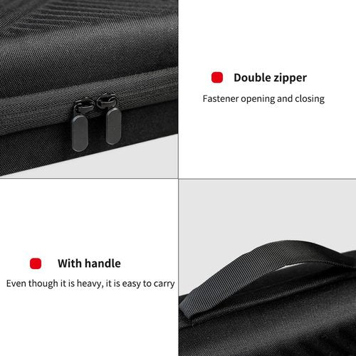 Hard Travel Case for Hair Clippers, Hair Cutting Barber Supplies Holder, Trimmer Organizer Storage Bag for Ufree/Hatteker/Oneisal/Wahl 5Star/Andis Men Razor Guard Grooming Kits (Bag Only) (Black)