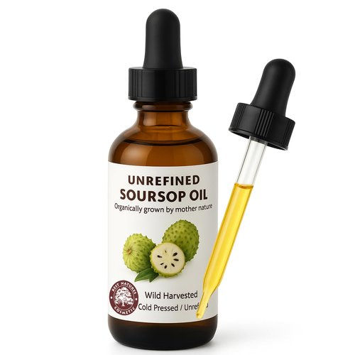 Virgin Soursop Oil (Anona Muricata, Graviola, Guanabana) – 100% Pure, Organic, Cold-Pressed, Unrefined – 4oz - 120ml – Natural Facial Oil & Moisturizer for Dry, Damaged, or Sensitive Skin