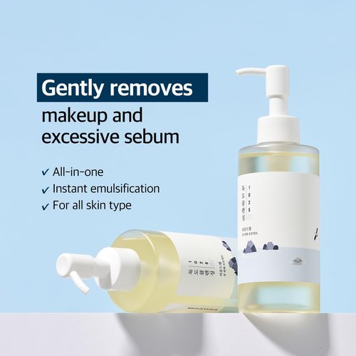 ROUND LAB Birch Juice Moisturizing UV LOCK + Dokdo Cleansing Oil + Dokdo Cleanser, Deep Moisturizing Makeup Blackhead Impurities Remover, Korean Skincare