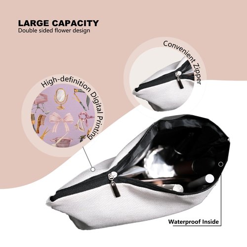 EKGJW Lavender Hairstylist Makeup Bag for Women,Hairdresser Travel Organizer Bag, Aesthetic Salon Accessory Pouch, Gifts for Teen Girls 7.5 x 10 in