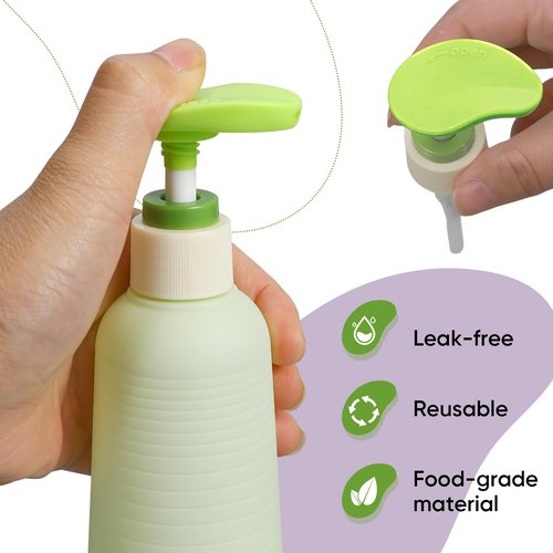 ASEVAT Plastic Pump Bottle 6.7 oz Empty Shampoo Pump Bottles Dispenser 3 Pack Portable Hand Soap Dispenser Leak Proof Empty Travel Shampoo Bottle Shampoo and Conditioner Dispenser