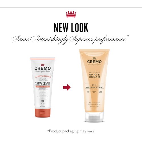 Cremo Coconut Mango Moisturizing Shave Cream, Astonishingly Superior Ultra-Slick Shaving Cream & Cooling Formula Post Shave Balm, Soothes, Cools And Protects Skin From Shaving Irritation