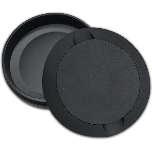 Matte Black Metal Zyn Pouch Container – Dual Compartment Storage Tin with Secure Lid