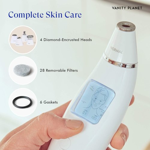 Vanity Planet Exfora Replacement Filters - Replace your Microdermabrasion Head - Replacement Kit Contains a Standard Diamond-Encrusted Head, 28 Removable Filters, 6 Gaskets for Optimal Skin Results
