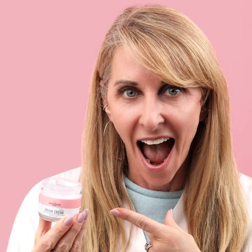 Dream Cream Menopause Skincare Night Cream - Wake Up Rested + Restored with Hyaluronic Acid, Niacinamide, Peptides, Melatonin and Magnesium. Overnight Face Mask by 2 See Transformation