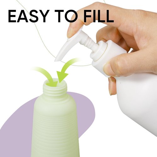 ASEVAT Plastic Pump Bottle 6.7 oz Empty Shampoo Pump Bottles Dispenser 3 Pack Portable Hand Soap Dispenser Leak Proof Empty Travel Shampoo Bottle Shampoo and Conditioner Dispenser