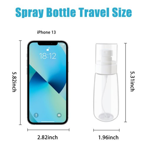 YOLCAR Travel Size Spray Bottle, 100ml Clear Plastic for Beauty Essentials, Leak-Proof Design for Home and Travel Use