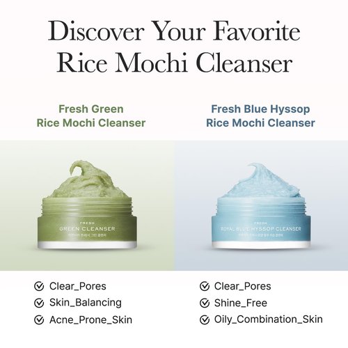 Arencia Rice Mochi Facial Cleanser Gift Set, 6 Varieties, 0.52 oz each - travel size, Korean skin care, holiday gift set, Stocking stuffers