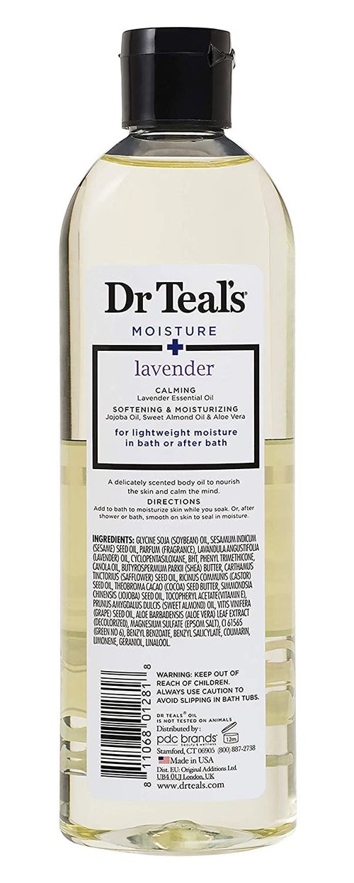 Dr. Teals Bath & Body Oil Variety Gift Set (2 Pack, 8.8oz Ea.) - Soothing Lavender & Ultra Rich Shea Butter - Essential Oils Hydrate Skin & Alleviates Daily Stress - at Home Spa Kit