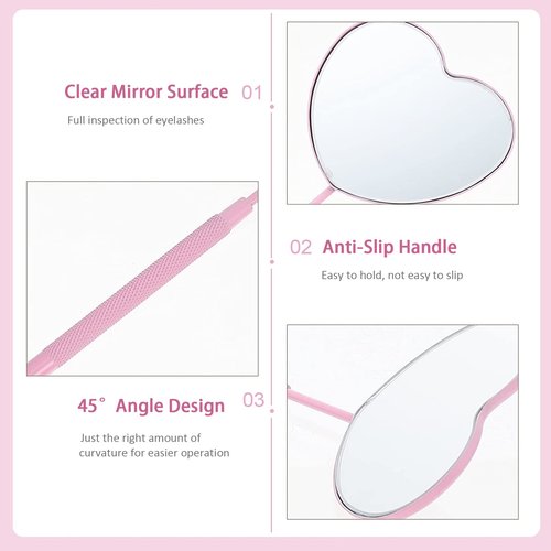 BUCICE Professional Large Mirror for Eyelash Extension & Makeup - Detachable, Stainless Steel Lash Mirror Tool