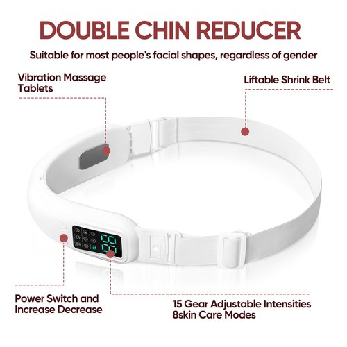 Ceymodir Intelligent Electric Double Chin and V-Shaped Face Machine with 8 Modes & 15 Adjustable Intensities - Women's V-Face Machine