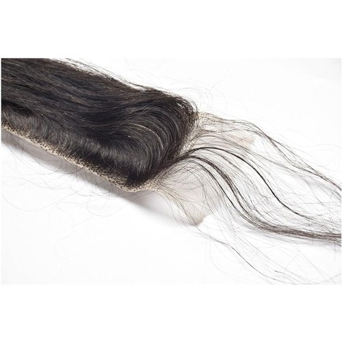Brazilian Loose Wave 2x6 Lace Closure 100% Unprocessed Human Virgin Hair Pre Plucked Loose Deep Wave Pre-Plucked Hairline Frontal Closure Natural Black With Baby Hair (14inch, 2x6 loose wave closure)