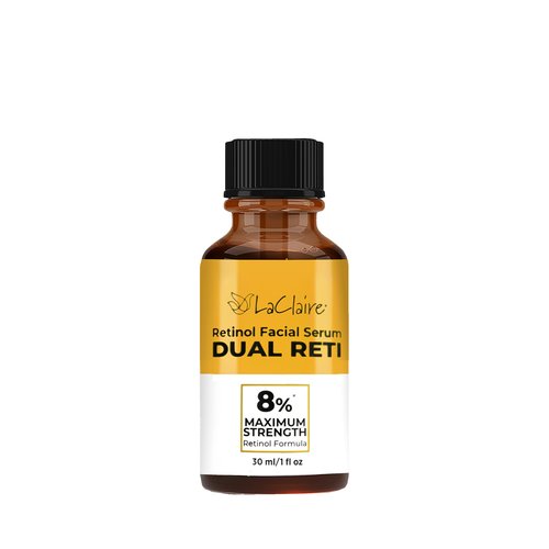 Laclaire Fresh Look, Same Ingredients 8% Complex Retinol Facial Serum – Anti-Aging, Brightening Neck & Facial Serum, Helps Nourish Skin with Lactic Acid, Vitamin A, & Retinyl Palmitate – 15 ml