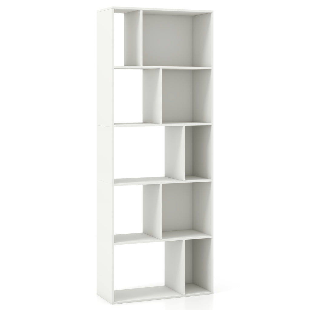 63-Inch 10-Cube Bookshelf, White