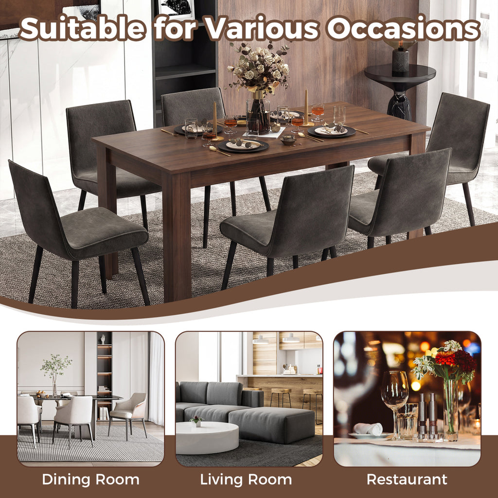 63 Inch Rectangular Dining Table, Walnut