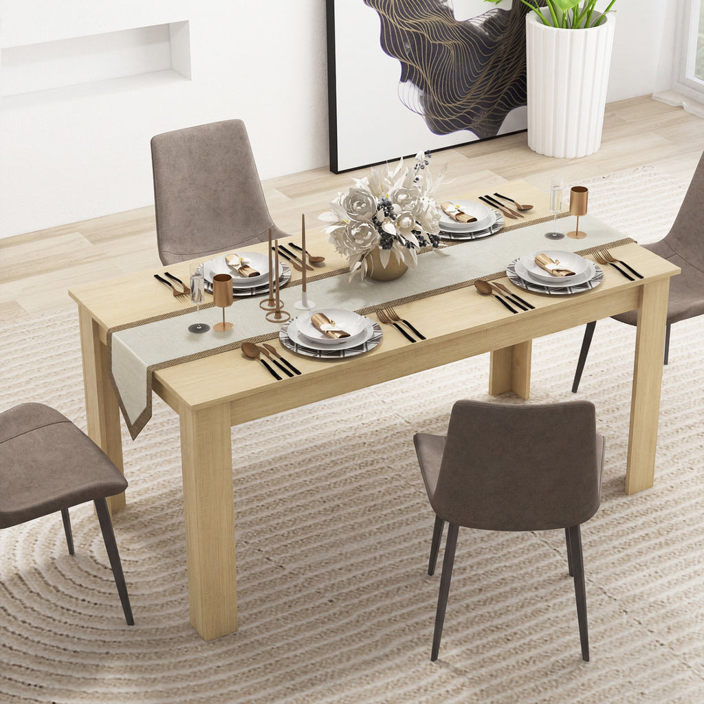 63 Inch Rectangular Dining Table - Oak