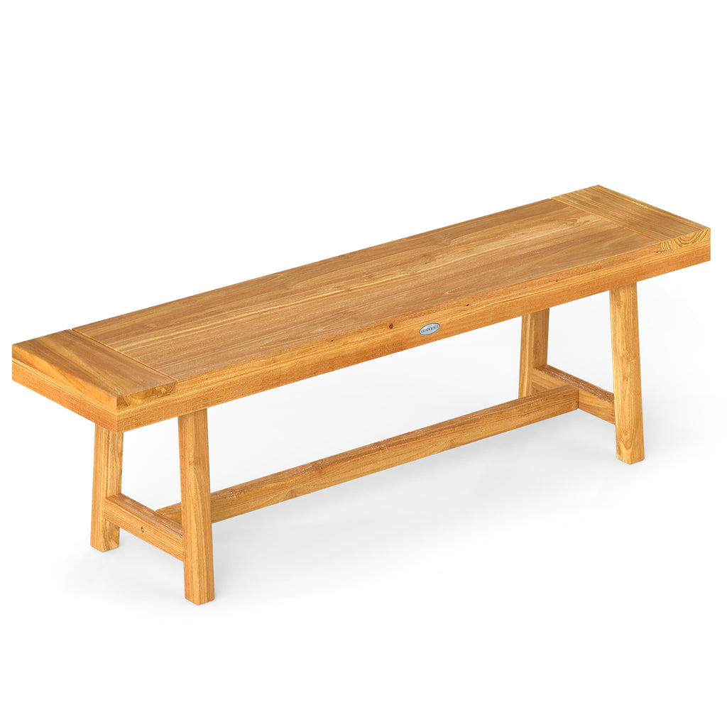 63 Inch Solid Wood Dining Bench - Seats 3