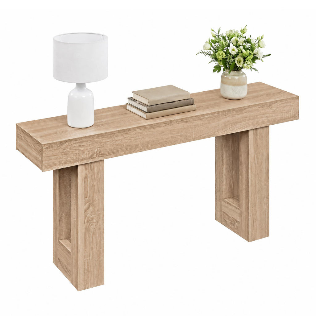 63-Inch Console Table with Storage, Natural