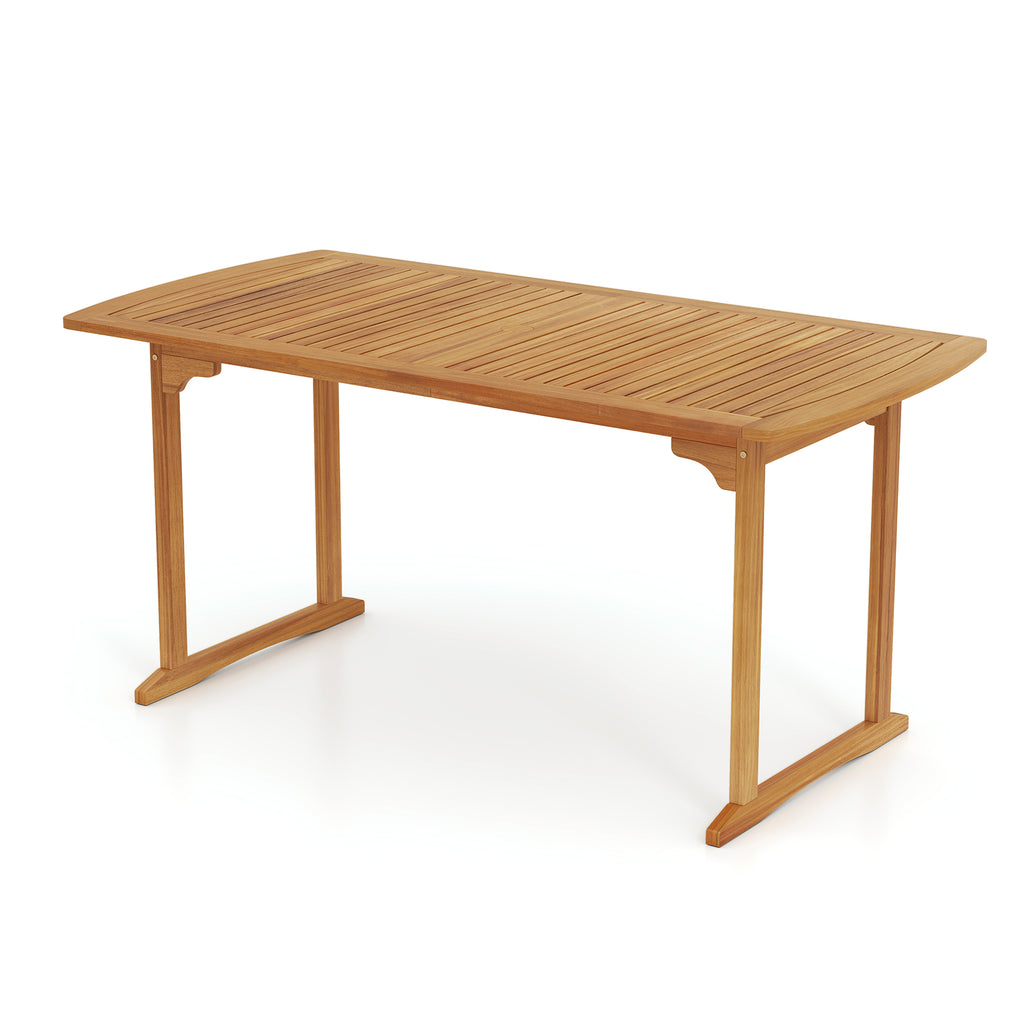 Acacia Wood Outdoor Dining Table 48" × 24" - Seats 4-6