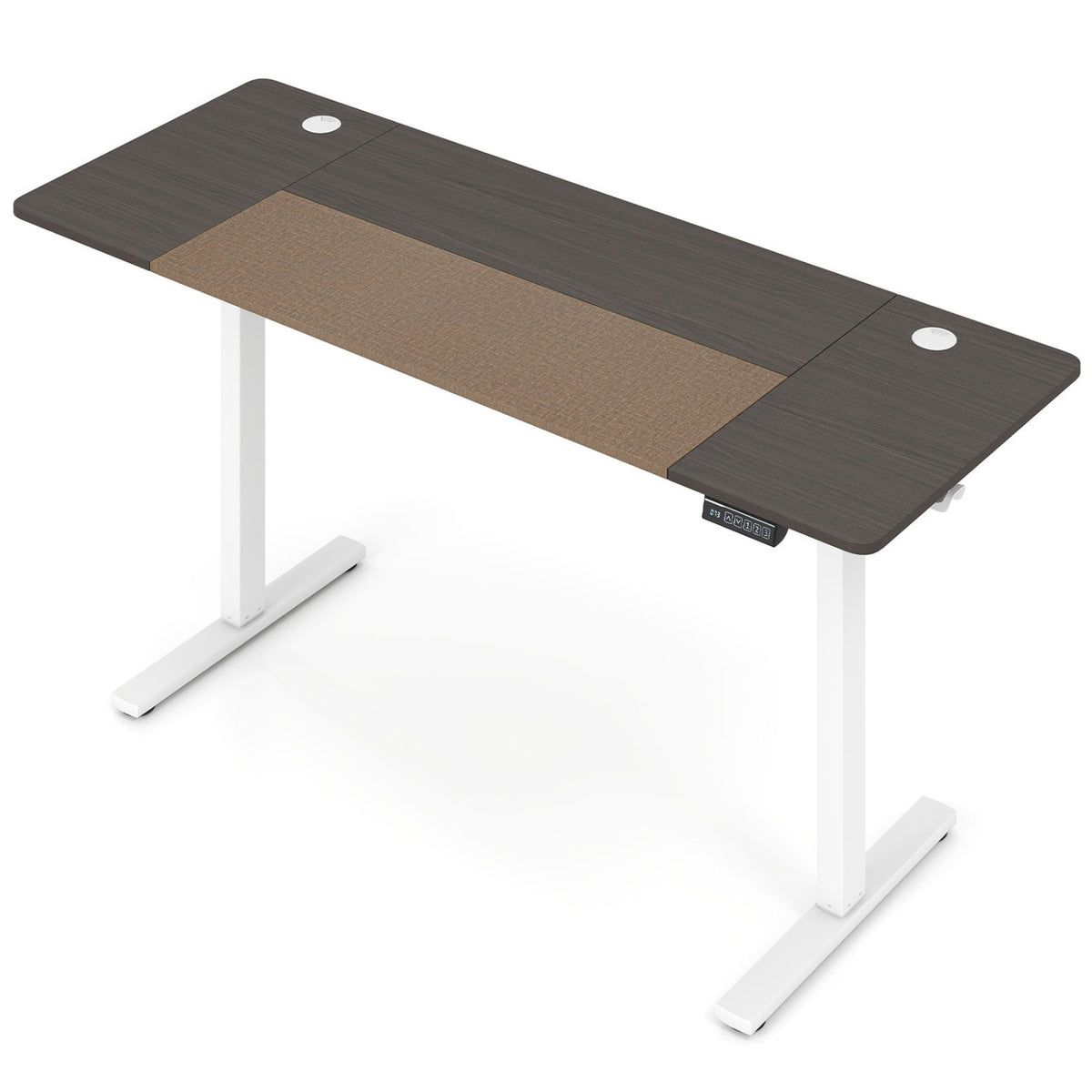 63 x 24 Inch Sit Stand Computer Desk with Memory Presets - Gray