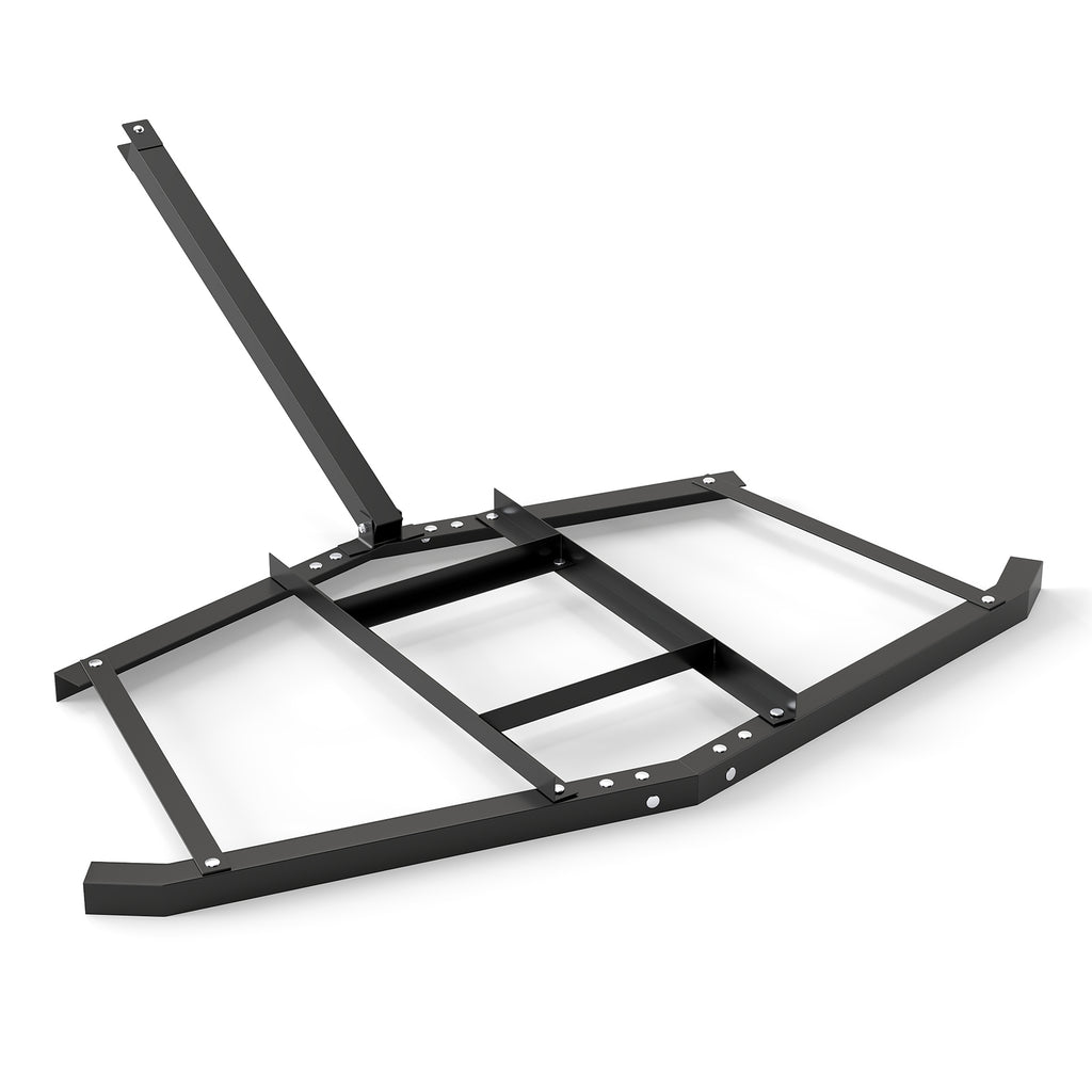 66" Driveway Drag Rake Tow-Behind Landscape Leveler - Black