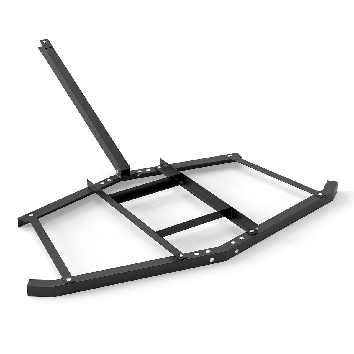 66" Driveway Drag Rake Tow-Behind Landscape Leveler - Black